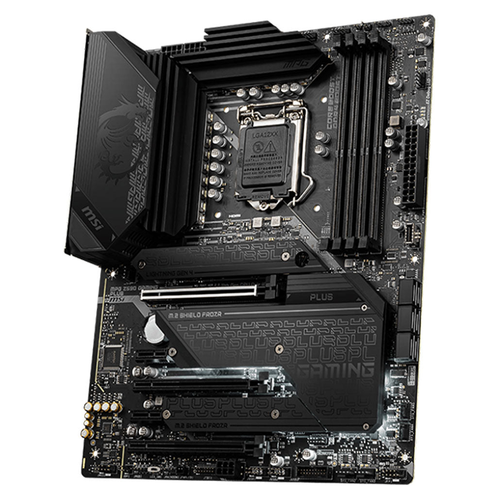 A Photo Of MSI MPG Z590 Gaming Plus Motherboard - ATX LGA 1200 with Advanced Connectivity and High Performance