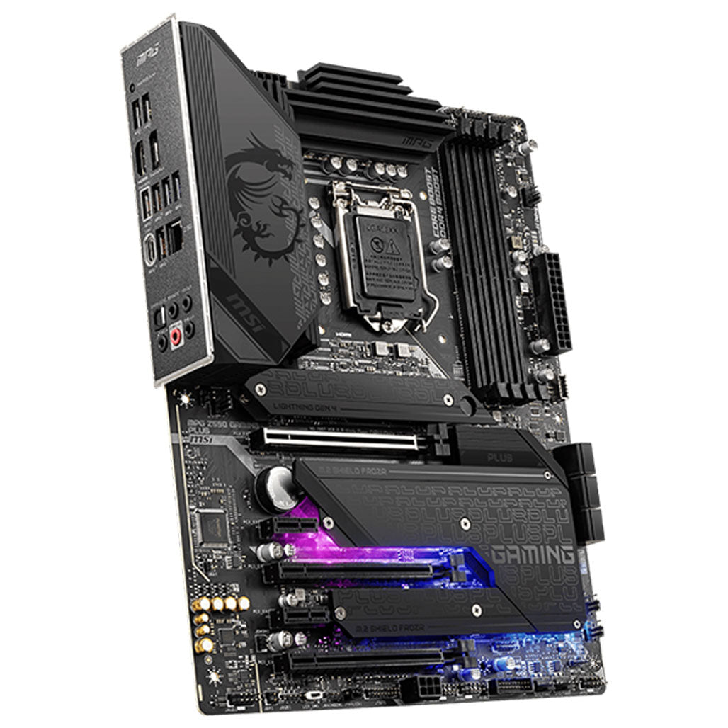 A Photo Of MSI MPG Z590 Gaming Plus Motherboard - ATX LGA 1200 with Advanced Connectivity and High Performance