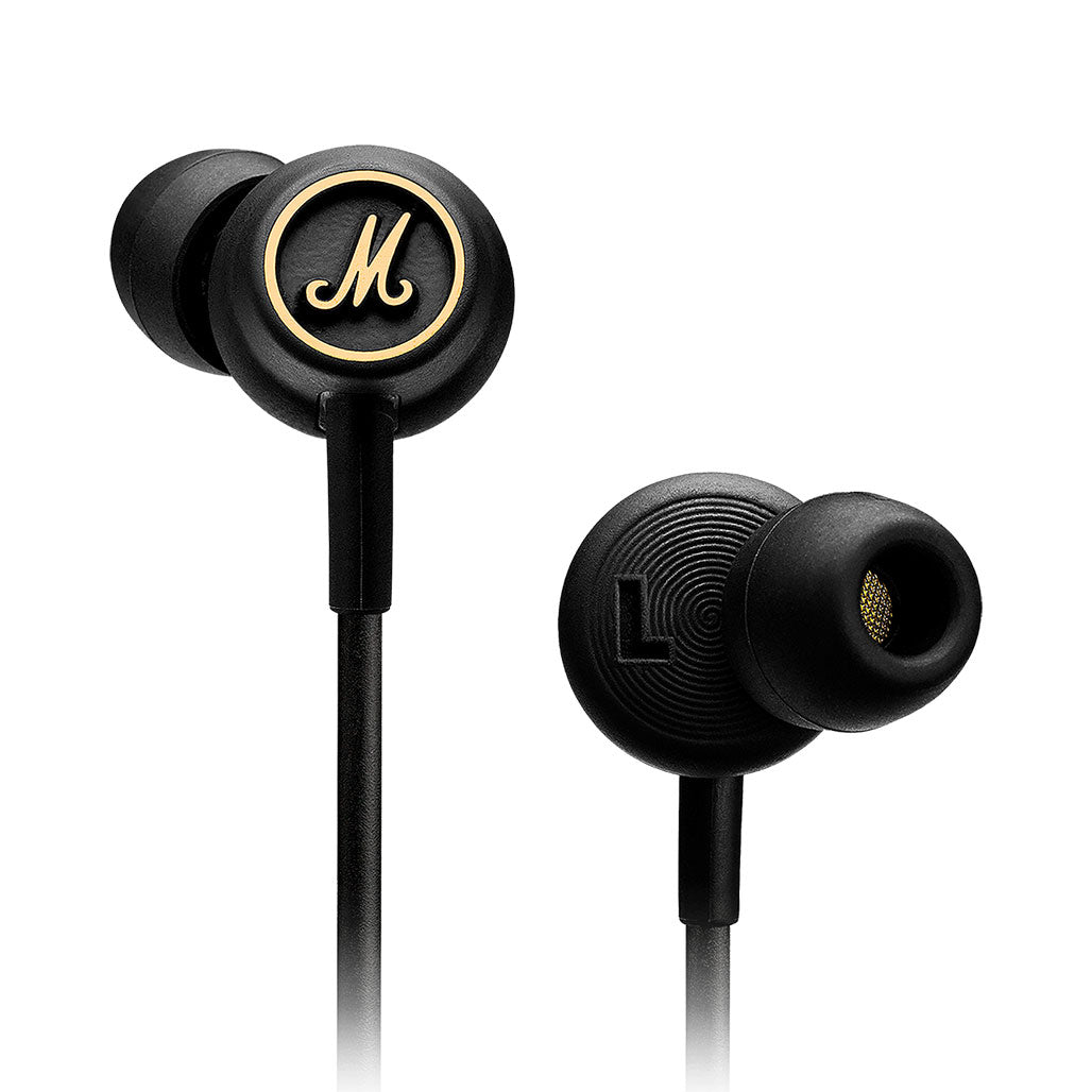 A Photo Of Marshall Mode EQ - In-Ear Headphones - Black & Brass