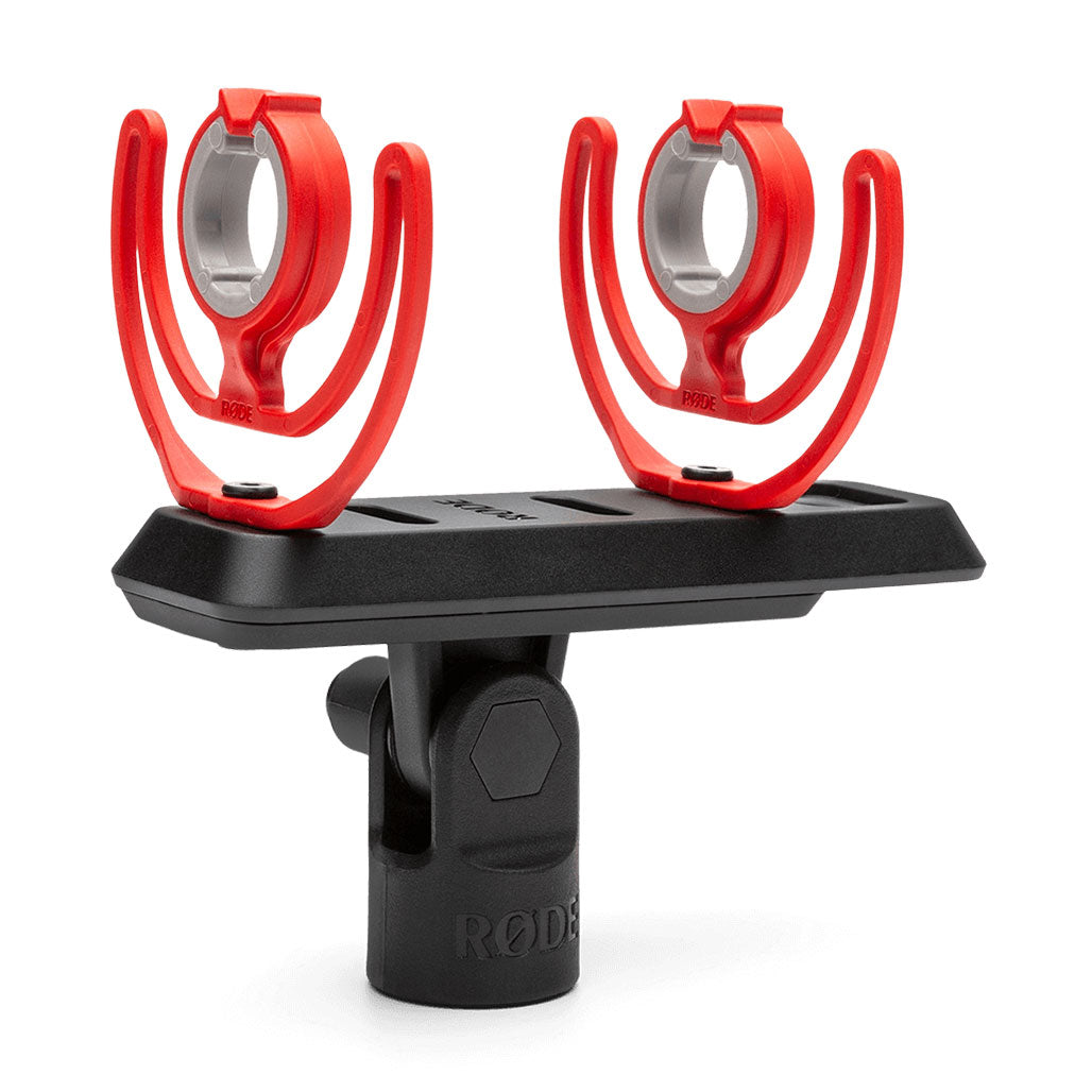 A Photo Of Rode SM4-R Shotgun and Pencil Microphone Shock Mount – Premium Suspension Mount with Rycote® Lyre® Isolation and Angle Adjustment