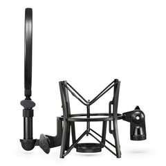A Photo Of Rode SM6 Studio Microphone Shock Mount with Pop Shield – Studio-Grade Suspension Mount for Large-Diaphragm Condenser Microphones