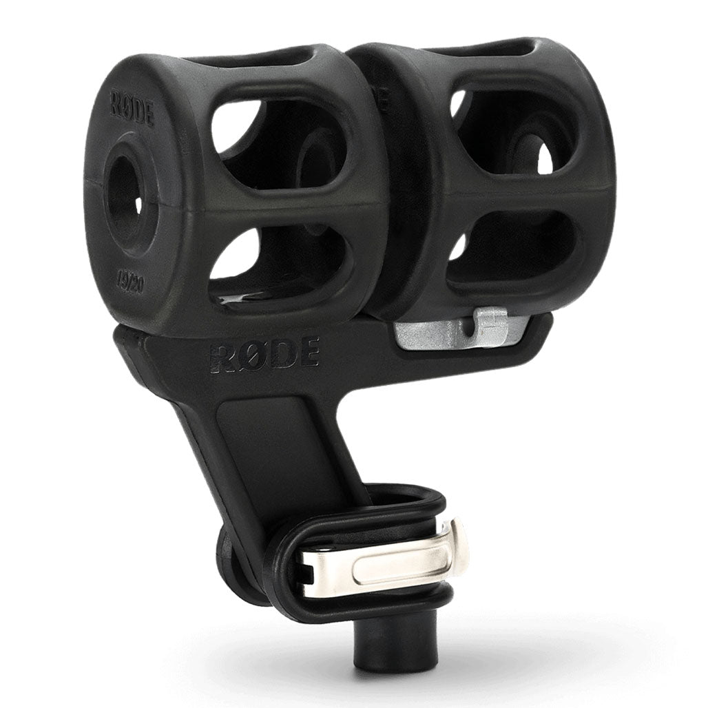 A Photo Of Rode SM8 Shock Mount for Long Shotgun Microphones – Enhanced Handling Noise Isolation and Cable Management