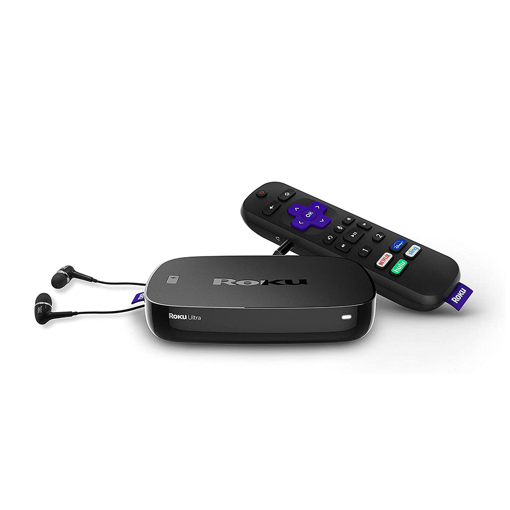 A Photo Of Roku Ultra Streaming Media Player 4K/HD/HDR with Premium JBL Headphones