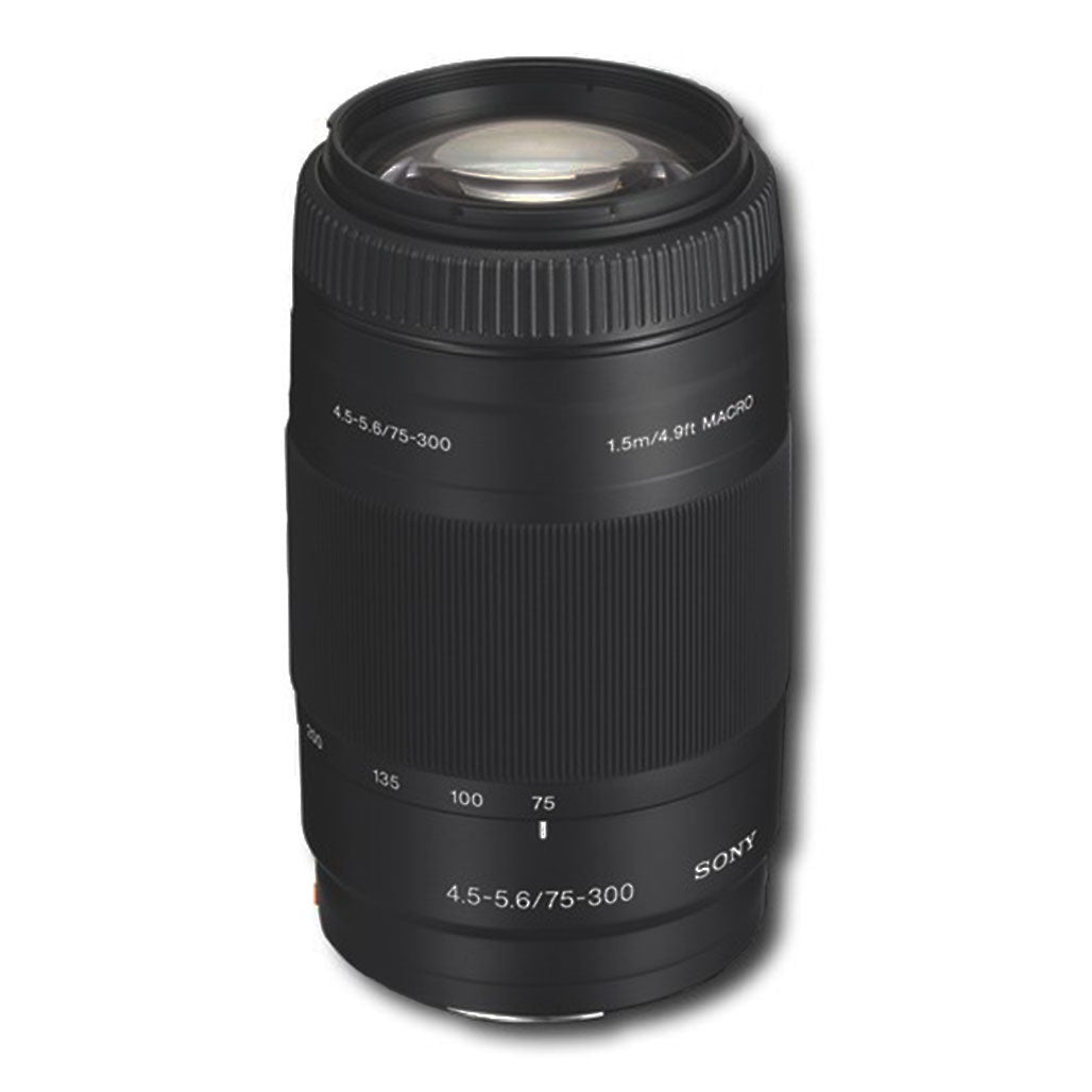 A Photo Of Sony 75-300mm f/4.5-5.6 A-Mount Telephoto Zoom Lens - Black