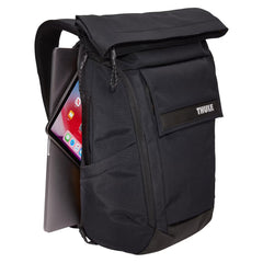 A Photo Of Thule Paramount Black Backpack – 24L Nylon Design with Padded Compartments for 15.6