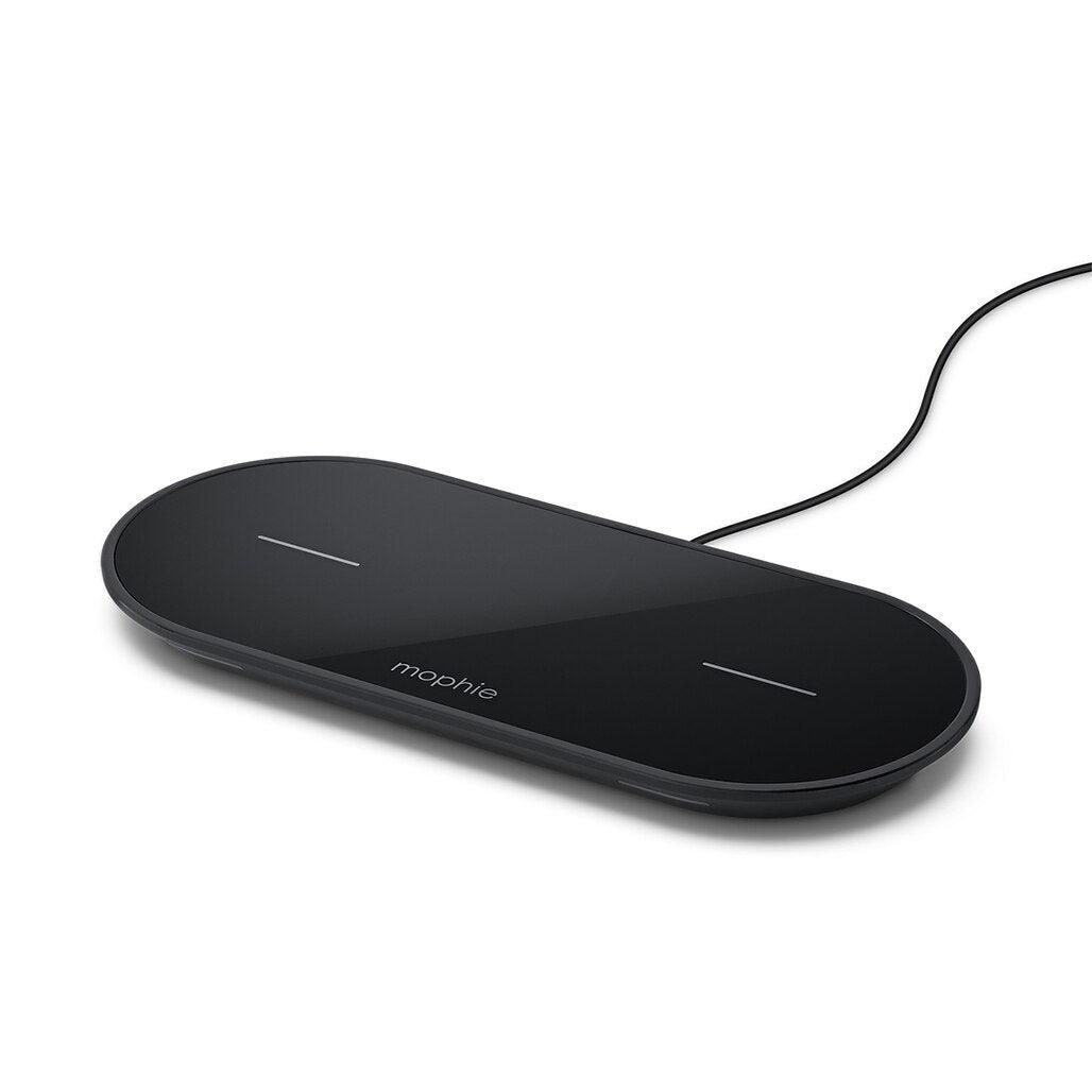 A Photo Of Mophie Dual Wireless Charging Pad - Charge Two Devices Wirelessly and One via USB-A