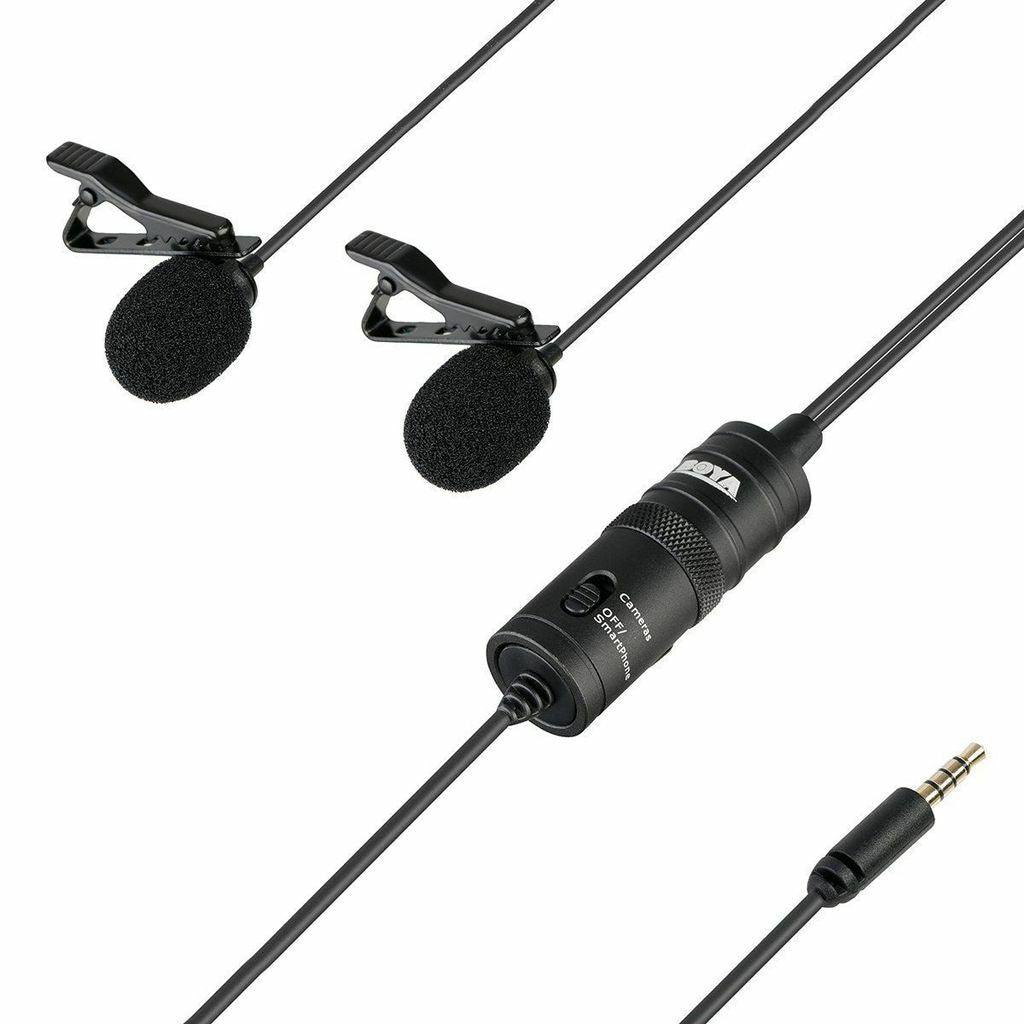 A Photo Of Boya Dual Omni-Directional Lavalier Microphone