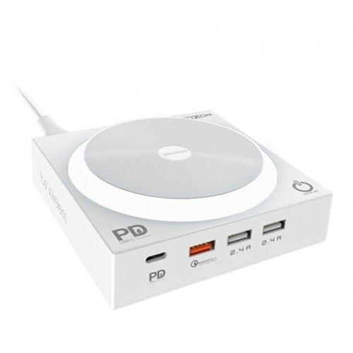 A Photo Of Moxom KH-62 Touch LED 40W Wireless Charger | Fast Charging & Multiple Ports