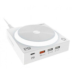 A Photo Of Moxom KH-62 Touch LED 40W Wireless Charger | Fast Charging & Multiple Ports