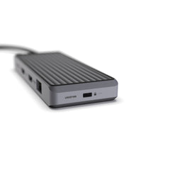 A Photo Of UNISYNK 10-Port Dual Screen Hub for Mac | Multi-Port USB-C Dock with Dual 4K HDMI, High-Speed Data, and Power Delivery