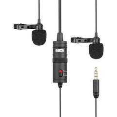A Photo Of Boya Dual Omni-Directional Lavalier Microphone
