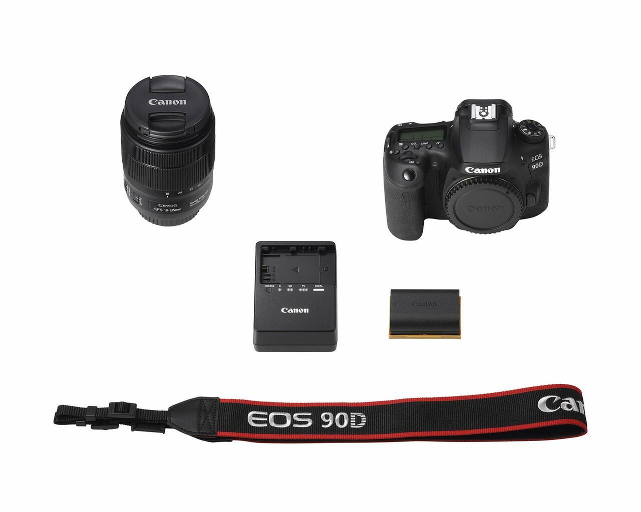 A Photo Of Canon EOS 90D - Digital SLR Camera with 18-135mm IS USM Lens