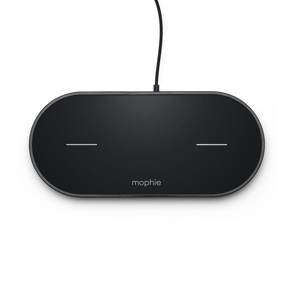 A Photo Of Mophie Dual Wireless Charging Pad - Charge Two Devices Wirelessly and One via USB-A