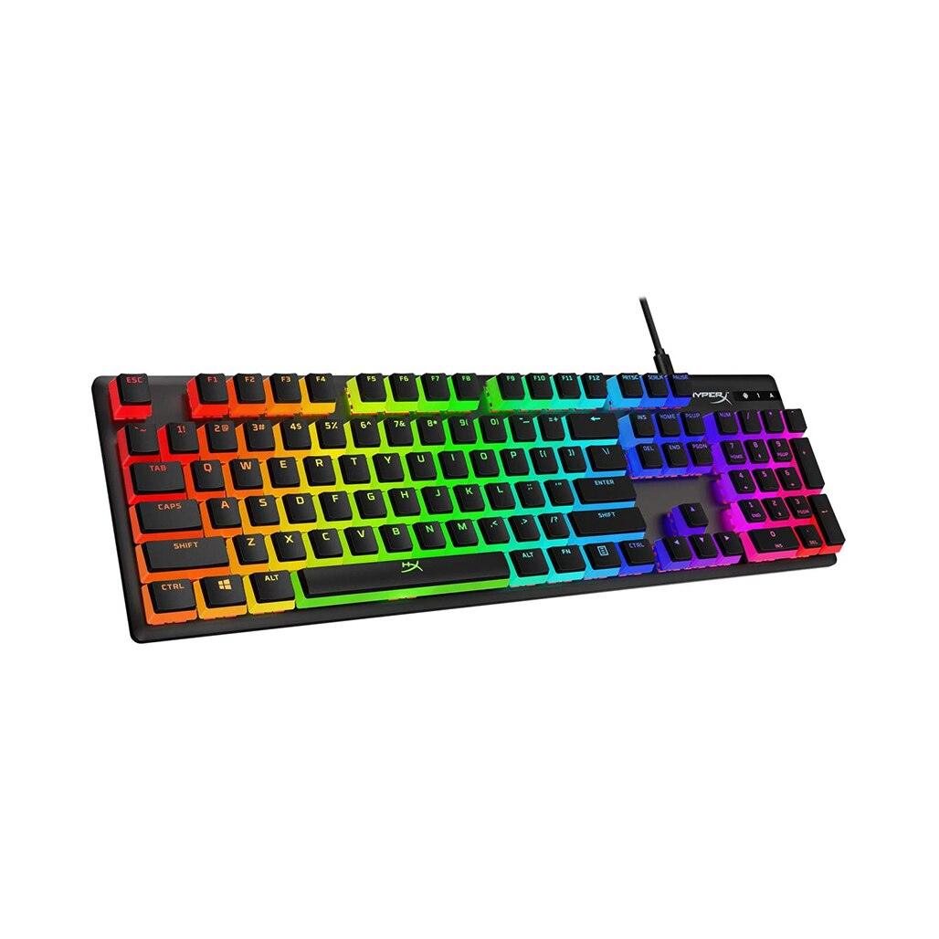 A Photo Of HyperX Pudding Keycaps Full Key Set - Black | Translucent Dual-Layer PBT Keycaps for Enhanced RGB Lighting