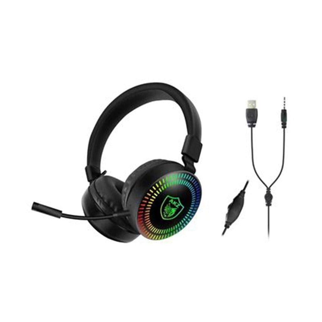 A Photo Of AKZ GM-019 RGB Gaming Headphones with Mic - 3.5mm Wired