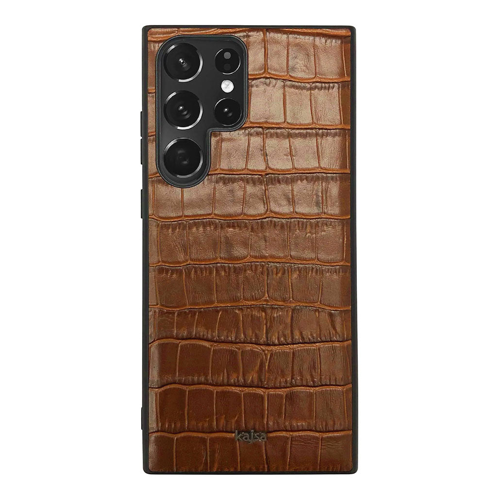 A Photo Of Kajsa Neo Luxury Classic Collection - Leather Back Case for Samsung Galaxy S23 Ultra