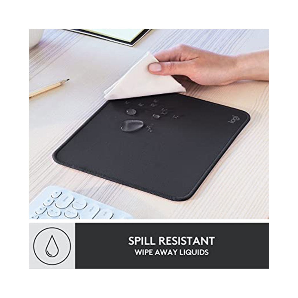 A Photo Of Logitech Studio Series Mouse Pad | Smooth Cloth Surface, Anti-Slip Base, Spill-Repellent Design