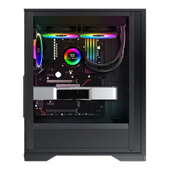 A Photo Of XIGMATEK LUX S - Black ATX 4PCS Fixed RGB Fans Galaxy II