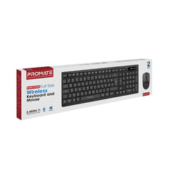 A Photo Of Promate ProCombo-12 - Sleek Full-Size Wireless Keyboard and Ambidextrous Mouse Set