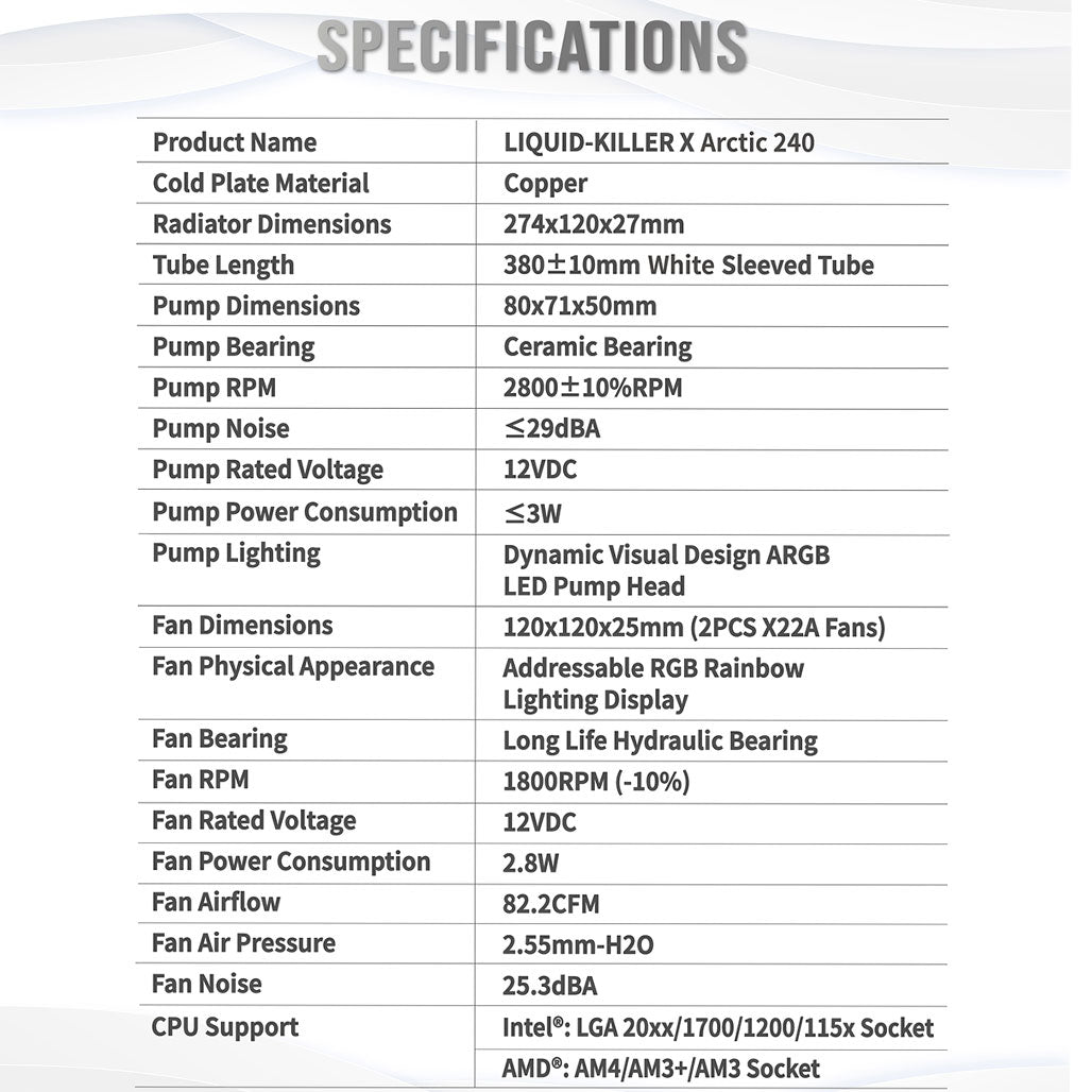 A Photo Of Xigmatek Liquid Killer X 240 – High-Performance ARGB Liquid Cooler