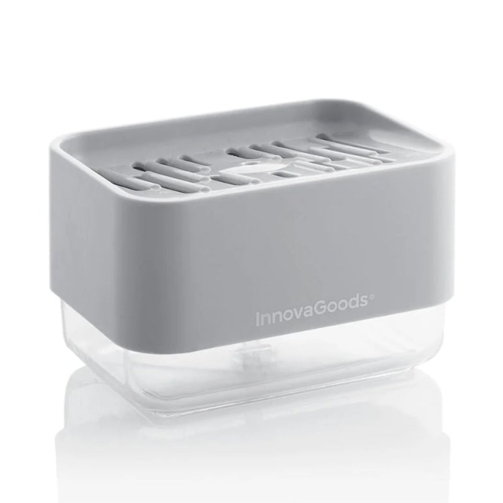 A Photo Of InnovaGoods 2-in-1 Soap Dispenser for the Kitchen Sink Pushoap - V0103313
