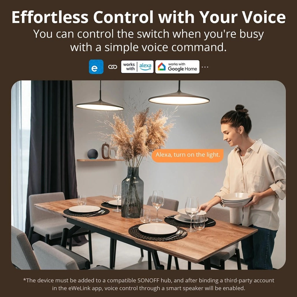 A Photo Of Sonoff SwitchMan Zigbee Smart Wall Switch ZBM5 - ZBM5-2C-80W