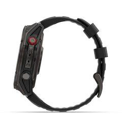 A Photo Of Garmin fēnix® 8 Pro – 51 mm, Amoled - Sapphire, Carbon Gray DLC Titanium with Black/Pebble Gray Silicone Band