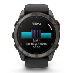 A Photo Of Garmin fēnix® 8 Pro – 51 mm, Amoled - Sapphire, Carbon Gray DLC Titanium with Black/Pebble Gray Silicone Band