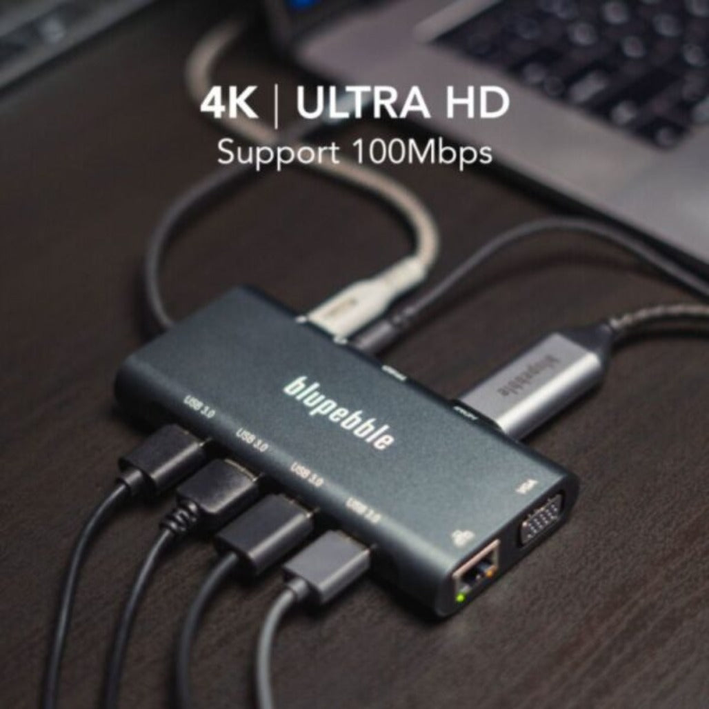 A Photo Of Blupebble C11 Multi Hub - BP-C11MULTIHUB11IN1-GY-SD26-J