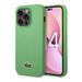 A Small Photo Of Lacoste Hard Case Iconic Petit Pique PU Woven Logo Estragon for iPhone 14 Pro's Color Variant