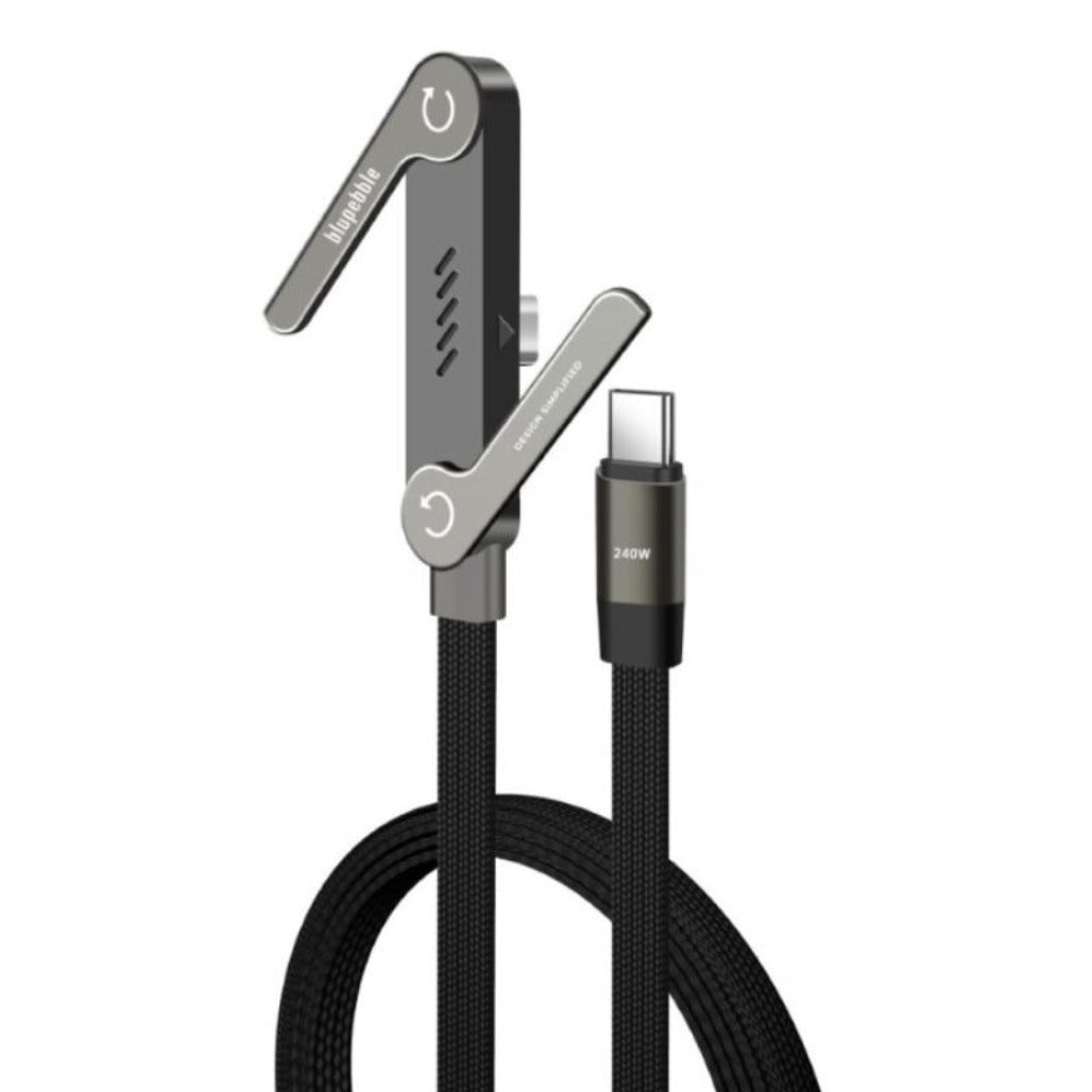 A Photo Of Blupebble POWERFLOW PD 240W USB-C to USB-C Flat Braided Cable