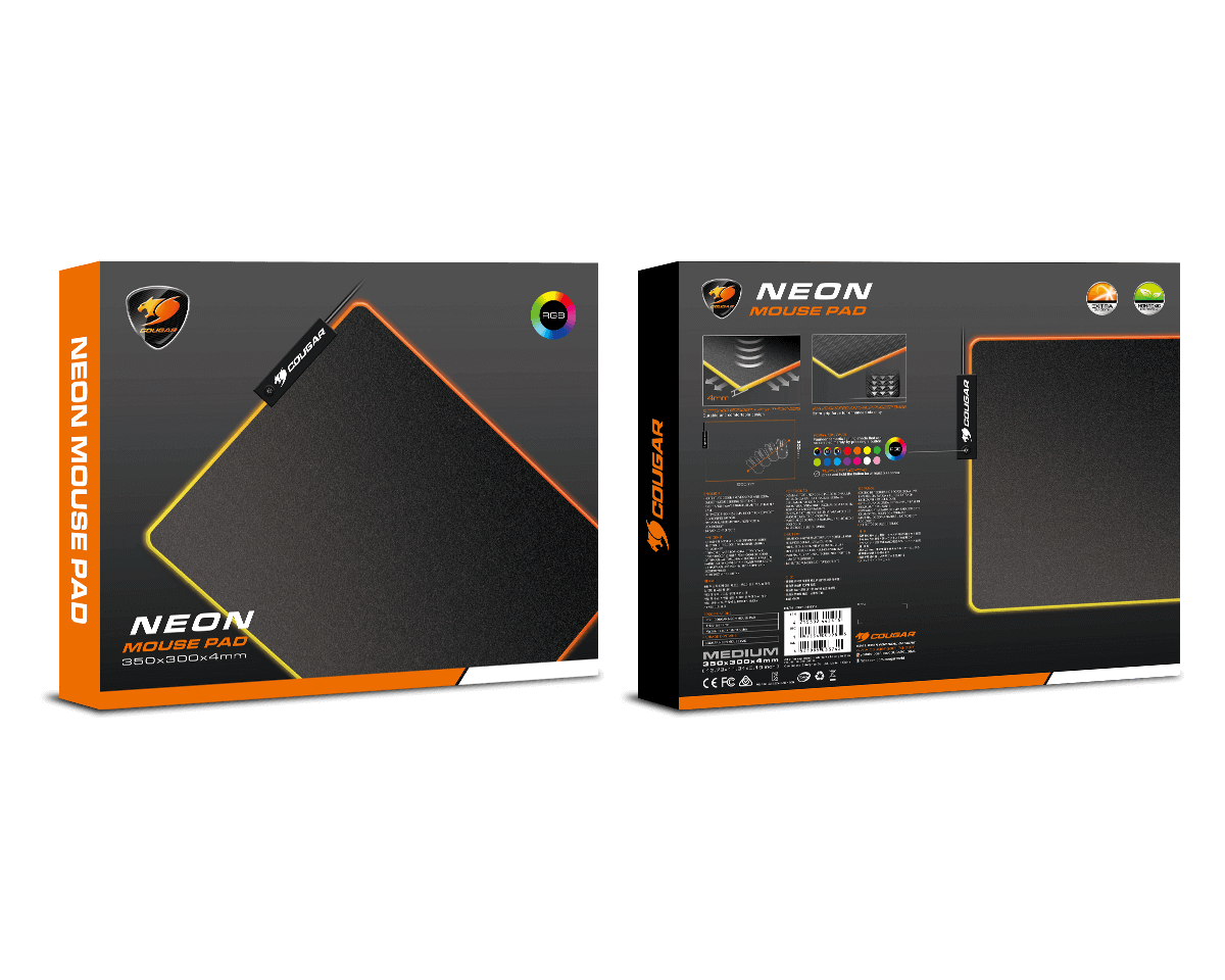 A Photo Of Cougar Neon RGB Gaming Mouse Pad – Enhanced Grip with Customizable Lighting Effects