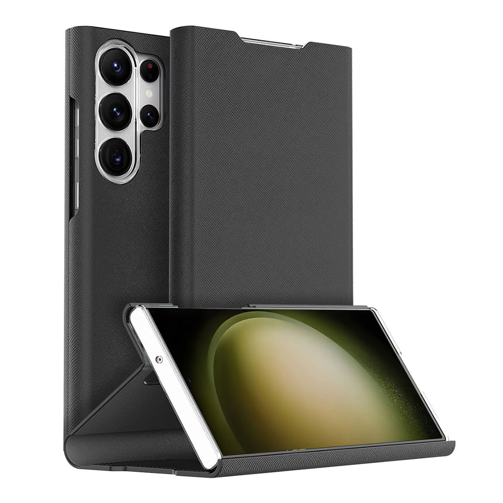 A Photo Of Araree Bonet Stand Leather Case For Samsung Galaxy S26 Ultra