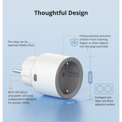 A Photo Of Sonoff S60 Wi-Fi Smart Plug With Power Monitoring - S60TPF