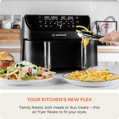 A Photo Of Nutricook Air Fryer Duo 2 Flexzone 8.5L - NC-AFD285