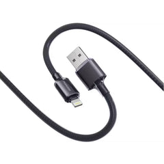 A Photo Of Porodo USB-A To Lightning Braided Cable - PDCBL0036BK