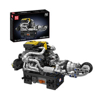 Mould King Motorized PAG Turbocharged V8 Engine Building Toy Set - 761 Pieces - 10207