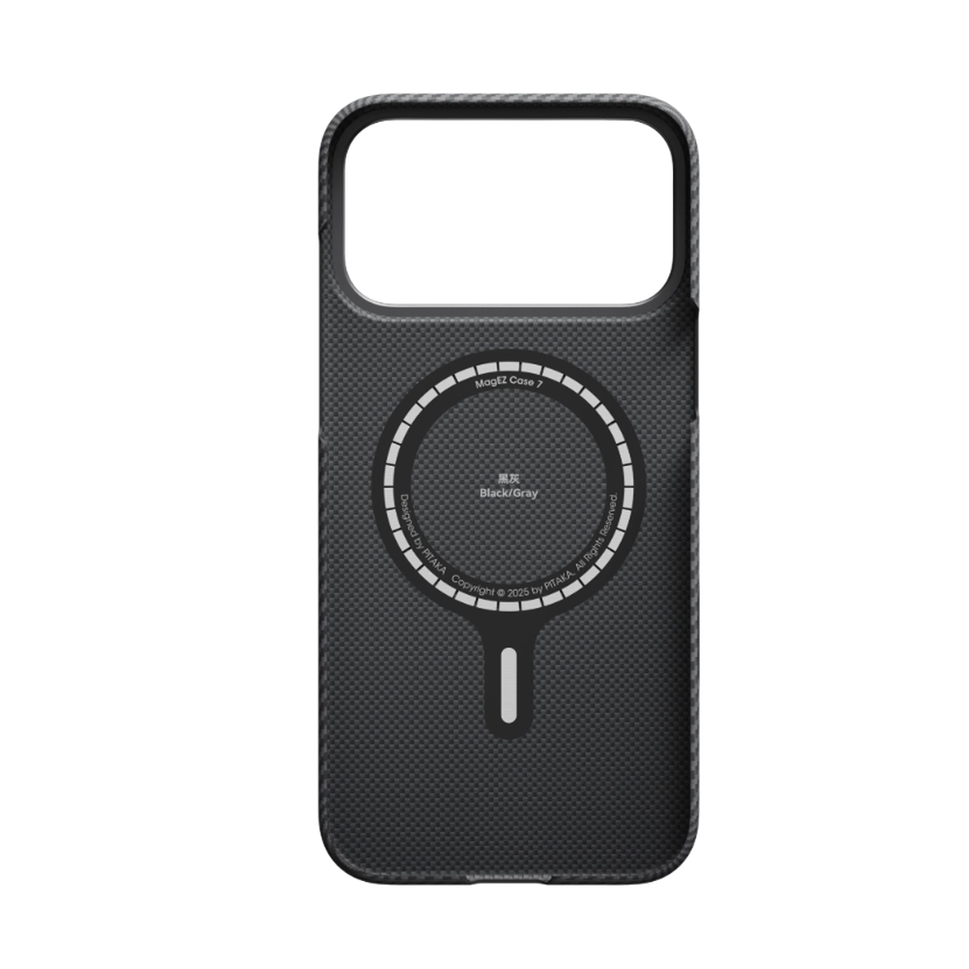 A Photo Of Pitaka 600D Black/Grey (Twill) (PitaTap™)  iPhone 17 Pro Max Ultra-Slim Case