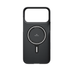 A Photo Of Pitaka 600D Black/Grey (Twill) (PitaTap™)  iPhone 17 Pro Max Ultra-Slim Case