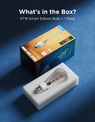 A Photo Of Govee ST19 Smart Edison Light Bulb - E27 500lm Wi-Fi & Bluetooth RGBWW Vintage LED Bulb