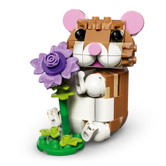 A Photo Of LEGO Creator 3-in-1 Cute Hamster with a Flower 166 Pieces - 31376