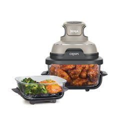 A Photo Of Ninja Crispi 4 in 1 Portable Glass Air Fryer 3.8L 1700w - Stone