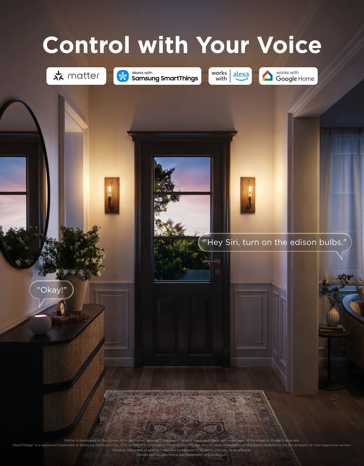 A Photo Of Govee ST19 Smart Edison Light Bulb - E27 500lm Wi-Fi & Bluetooth RGBWW Vintage LED Bulb