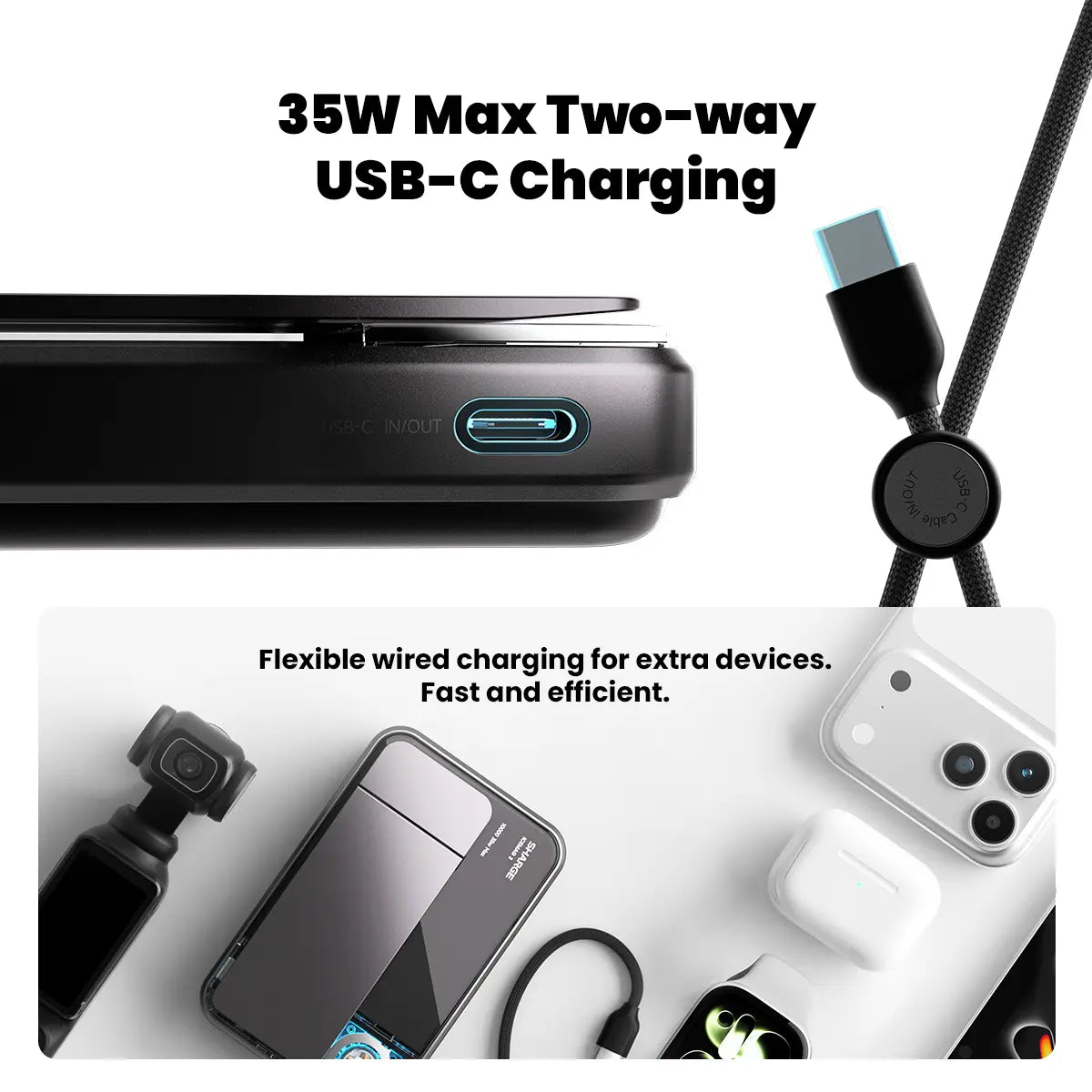 A Photo Of SHARGE ICEMAG 3 - 10000mAh 25W Qi2.2 Magnetic Power Bank