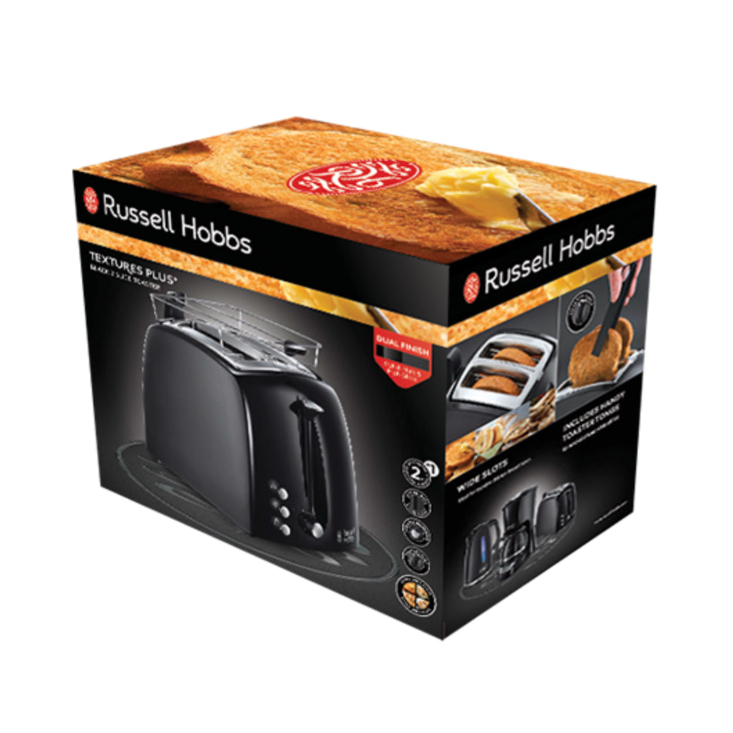 A Photo Of Russell Hobbs Textures Plus 2 Slice Toaster – Extra Wide Slots