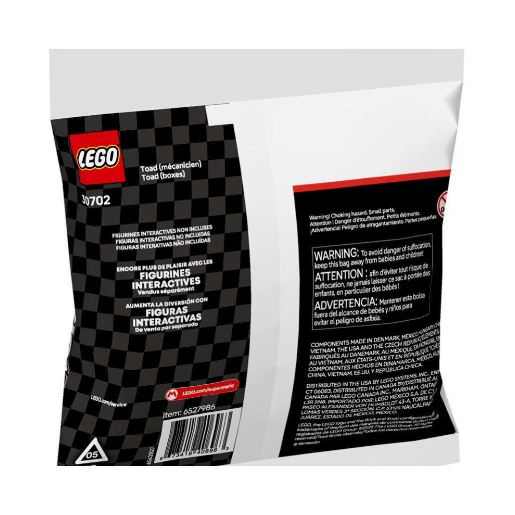 A Photo Of LEGO Mario Kart - Toad (Pit Crew) -  39 Pieces  - 30702