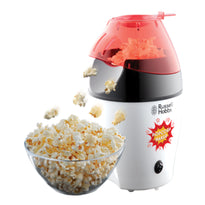 Russell Hobbs Fiesta Popcorn Maker – 12-Cup Oil-Free Hot Air Popcorn Machine