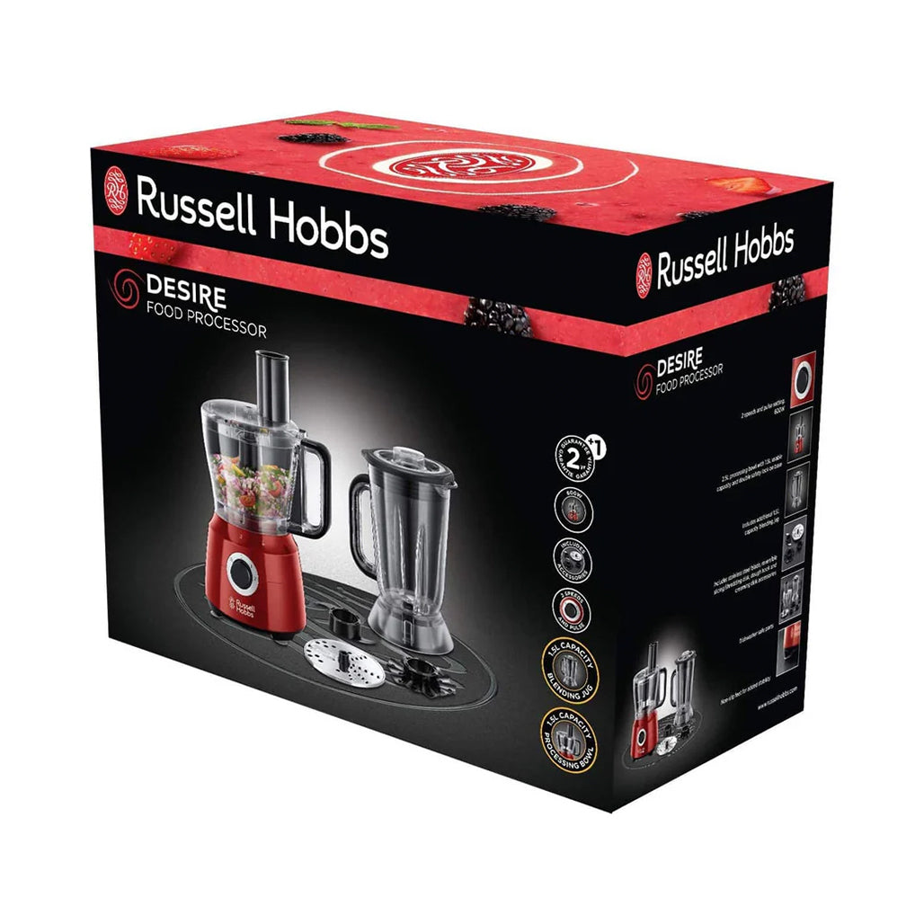 A Photo Of Russell Hobbs Desire 600W Food Processor with 1.5L Bowl and 1.5L Blending Jug