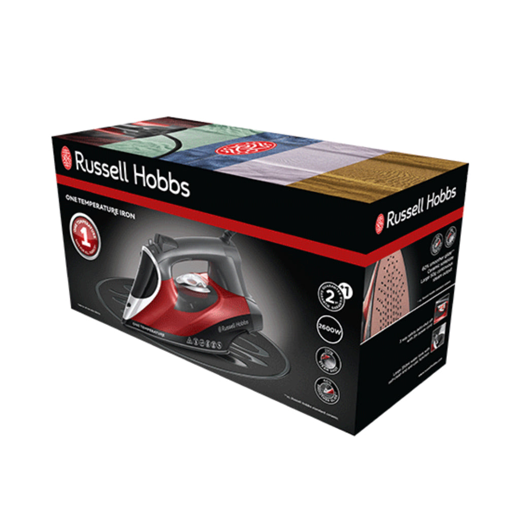 A Photo Of Russell Hobbs One Temperature Iron – 2600W Ceramic Soleplate