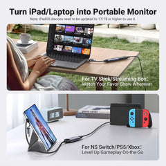 A Photo Of UGREEN 1080P 60FPS HDMI Capture Card – 4K Passthrough, USB-A & USB-C, Streaming & Gaming for Switch, PS5, Xbox, PC & Mac